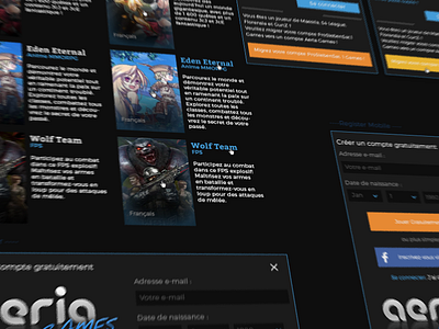 UI Kit for Game Platform bretagne didier francais graphiste kits laureaux ui