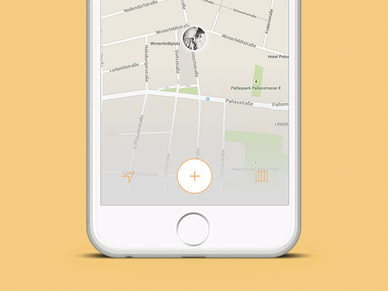 Share Interaction • arriver animation app arriver berlin digital transformation interaction ios navigation orange share ui user interface