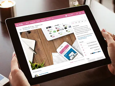 Dribbble Redesign - Shot presentation concept creative dribbble free motion graphic project redesign social media ui user interface ux web design