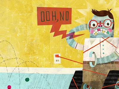 Bounce for kids illustration robot