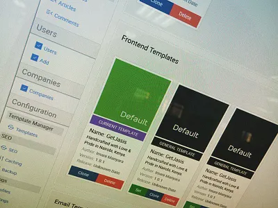 Template Manager backend design cms imani manyara template manager template system