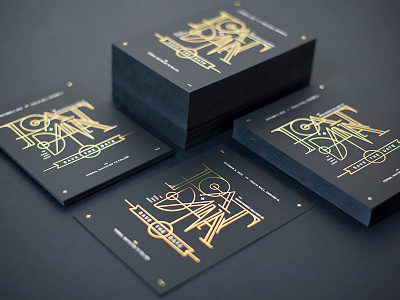 Pat + Dana alex sheyn art deco black card foil foil stamp geometric gold lines print save the date silver
