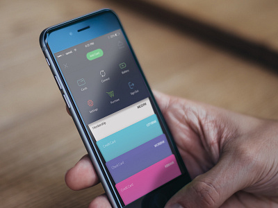 Spend App cards design home ios ios app menu payment smartwallet spend topbar ui ux
