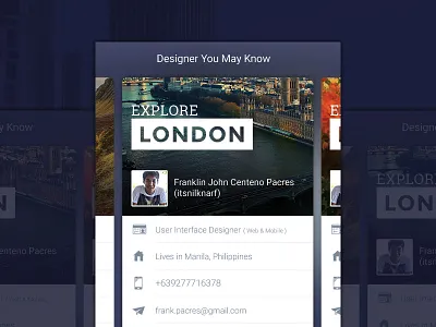 Facebook Cards android business card card debut facebook personal