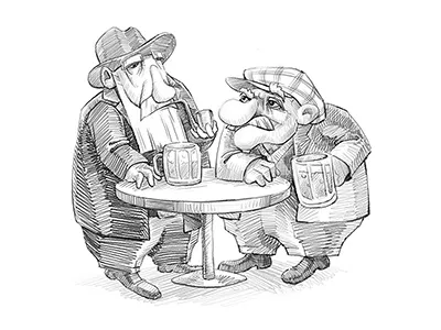 Old Fellows 2d charcters illustration