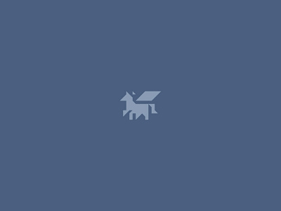 Pegasus basic blue brand geometric horse logo mark pegasus shape simple triangle wing