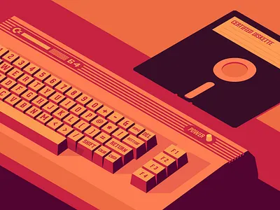 C64 commodore floppy games good times keyboard old school