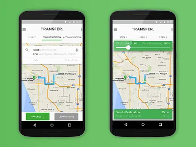 TRANSFER app app design material