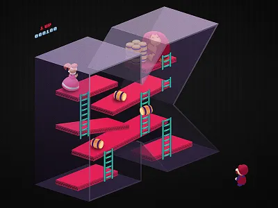 Kong donkey kong k letter a day riotvisualdesign