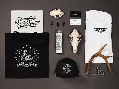 All Things Preacher branding identity lettering preacher