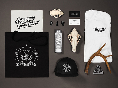 All Things Preacher branding identity lettering preacher
