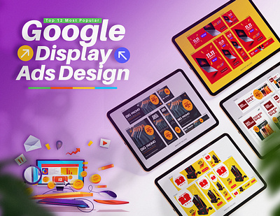 Google Ads Banner, Google Display Ads , Adwords Banner advertising branding square flyer ui