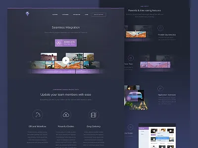 Integration app frame.io landing mac marketing media responsive video website