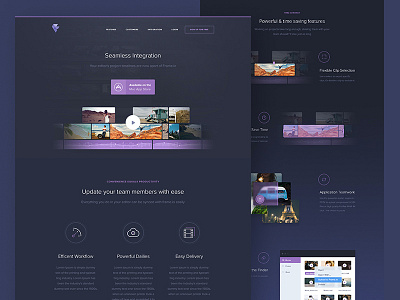 Integration app frame.io landing mac marketing media responsive video website