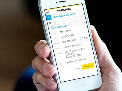 HomeTool app calendar design ex fix home hometool repair schedule tool ui web