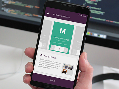 Package Detail android chat contact deliver flat form list map material menu search table