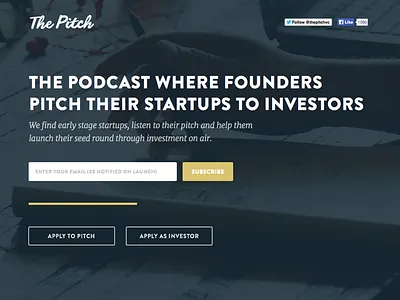 The Pitch website branding colorful coming soon investment landing page site ui web