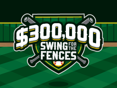 Swing for the Fences baseball daily fantasy sports dfs fantasy logos mlb sports sports design sports logos swing for the fences