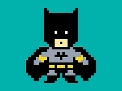 Pixel Batman 8 bit character character design icons illustration pixel pixel art superhero video game