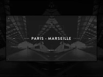 Depart Imminent — Itinerary selection experience interactive page site ui ux web web design