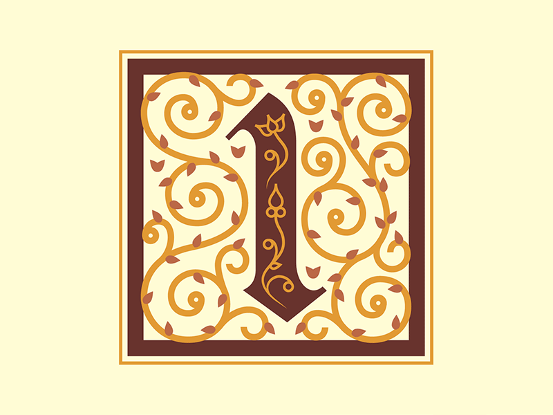 1035 lettering middle ages ornaments year