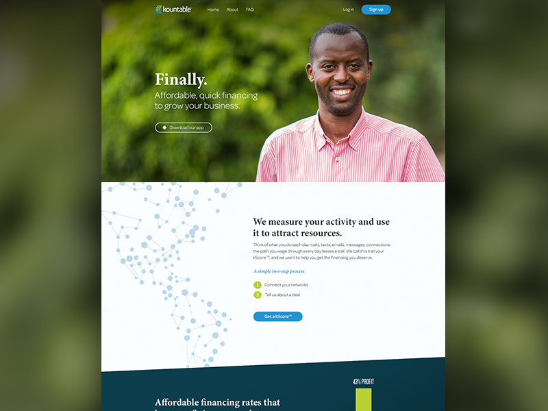 kountable Website Design branding design financing iconography illustration logo mobile responsive social typography ui ux