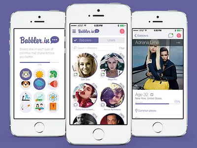 Babbler app ios iphone mobile mobile app mobile design social