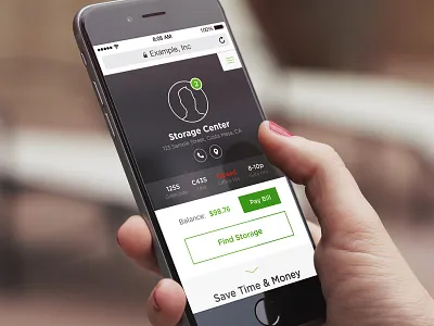 Mobile Site View app clean flat ios8 iphone material mobile storage ui