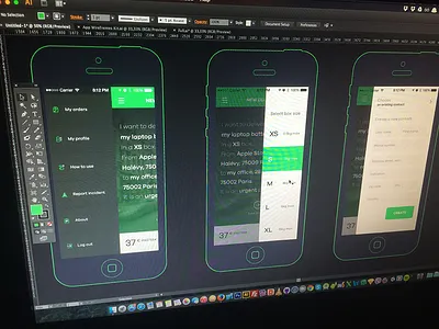 Side menu / picker / form app birdiz control delivery form ios menu package picker side ui