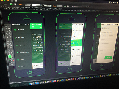 Side menu / picker / form app birdiz control delivery form ios menu package picker side ui