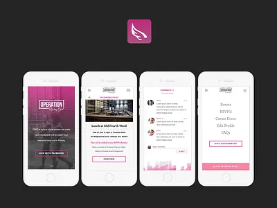 Operation Wing Girl app atlanta girl menu mobile pink