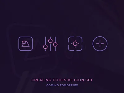 Make Cohesive Icon Set cohesive cohesive icons controls grid guidelines icon set icons iconutopia neon outline icons picture tutorial