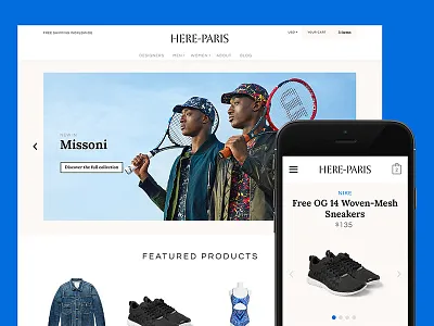 Here-Paris design e commerce fashion shop shopfiy