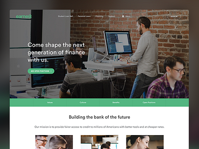Earnest Careers bank careers earnest jobs landing listing