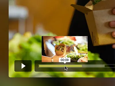 Preview scrubbing - Video player hover player preview scrubbing ui video