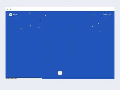 Introducing Hive chat flat gif landing page startup ui user interface website