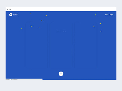 Introducing Hive chat flat gif landing page startup ui user interface website