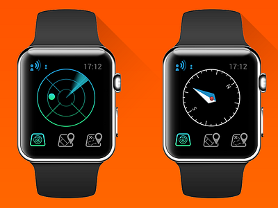 Find your kids! apple watch compass icons interface location radar tracker