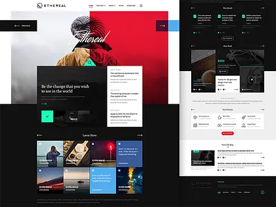Ethereal app clean design joomla minimal rockettheme template ui user experience user interface ux web design