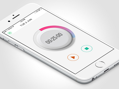 Countdown screen alarm android l countdown screen ios8 iphone app mobile app mobile flat design stopwatch timer ui design uiux ux design