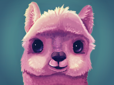 Alpaca alpaca animal cute illustration llama nature peru pink vicugna