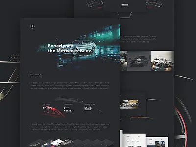 Mercedes Benz Microsite behance cars case study design mercedes benz microsite ux website