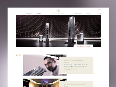 Burkhardtsmaier Website audio clean flat minimalistic ui web webdesign website