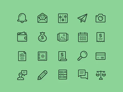 Bench Icon Suite design detail finance icon iconography line set stroke