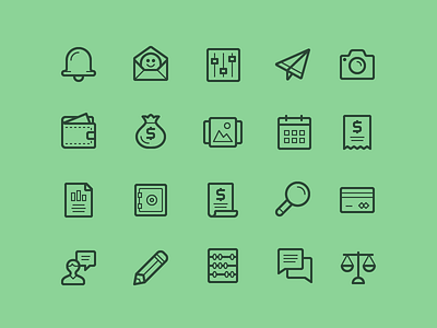 Bench Icon Suite design detail finance icon iconography line set stroke