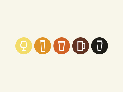The beer spectrum beer beer glasses icons mug pint glass tulip