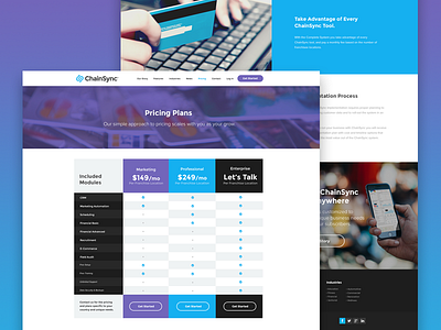 Chainsync - Pricing page