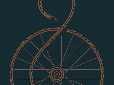 Don't Tread on Me artcrank bike cotton bureau gadsden gears snake spokes