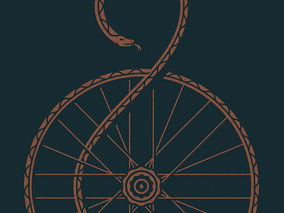 Don't Tread on Me artcrank bike cotton bureau gadsden gears snake spokes
