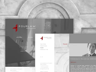 Fourlaw corporate design grey kirby law law firm lawyer logo red web design website